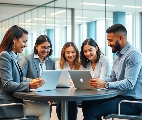 Our team working together